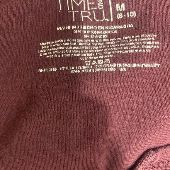 *TIME AND TRU* Purple Long Sleeve Shirt Size Medium (8-10) - Picture 6 of 6